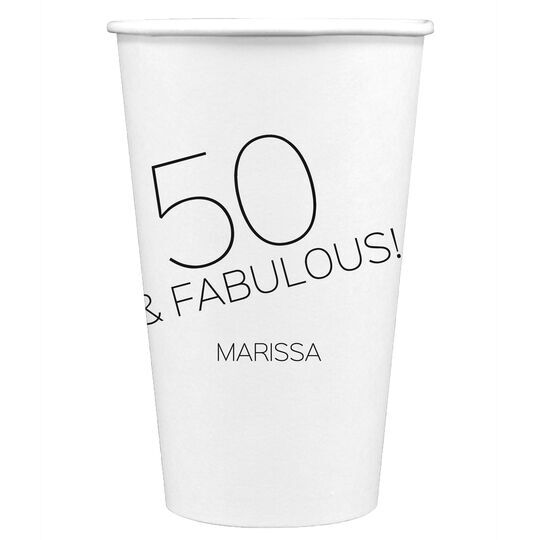 50 & Fabulous Paper Coffee Cups